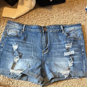 Distressed Denim Women's Shorts